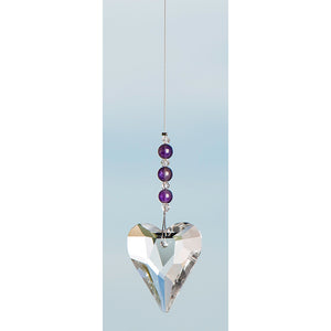 C316H Healing Hearts Energy Stones With 38mm Heart - Amethyst