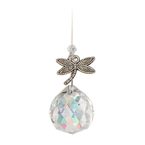 C370 Pewter Dragonfly Chakra Suncatcher