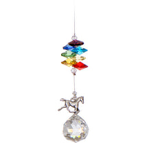 Load image into Gallery viewer, C370 Pewter Cat Chakra Suncatcher
