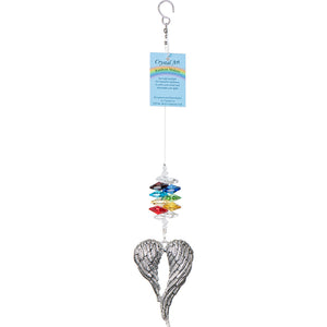 C580 Large Angel Wings Suncatcher - Chakra