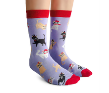Load image into Gallery viewer, Cats In Hats Socks - For Her
