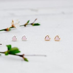 Cherish Studs - Silver/Pink