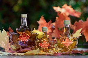 Pure Ontario Maple Syrup in Maple Leaf Bottles