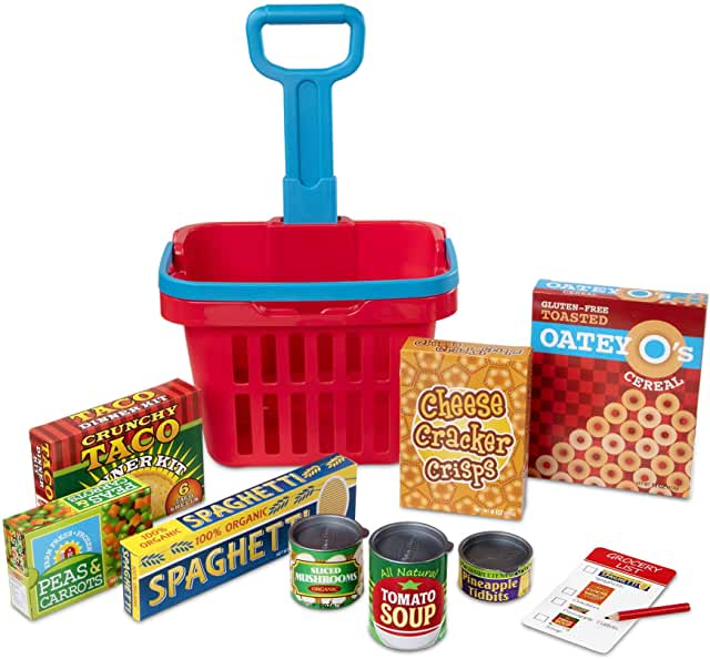 Fill & Roll Grocery Basket Play Set