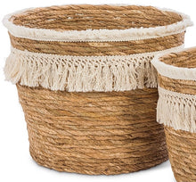 Load image into Gallery viewer, Handwoven Basket With Fringe (PICKUP ONLY)
