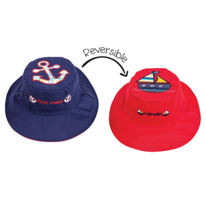 Kids/Baby UPF50+ Sun Hat - Anchor/Sailboat
