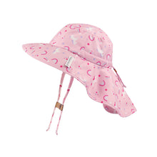 Load image into Gallery viewer, Kids&#39; Sun Hat With Neck Cape - Unicorn
