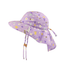 Load image into Gallery viewer, Kids&#39; Sun Hat With Neck Cape - Daisy
