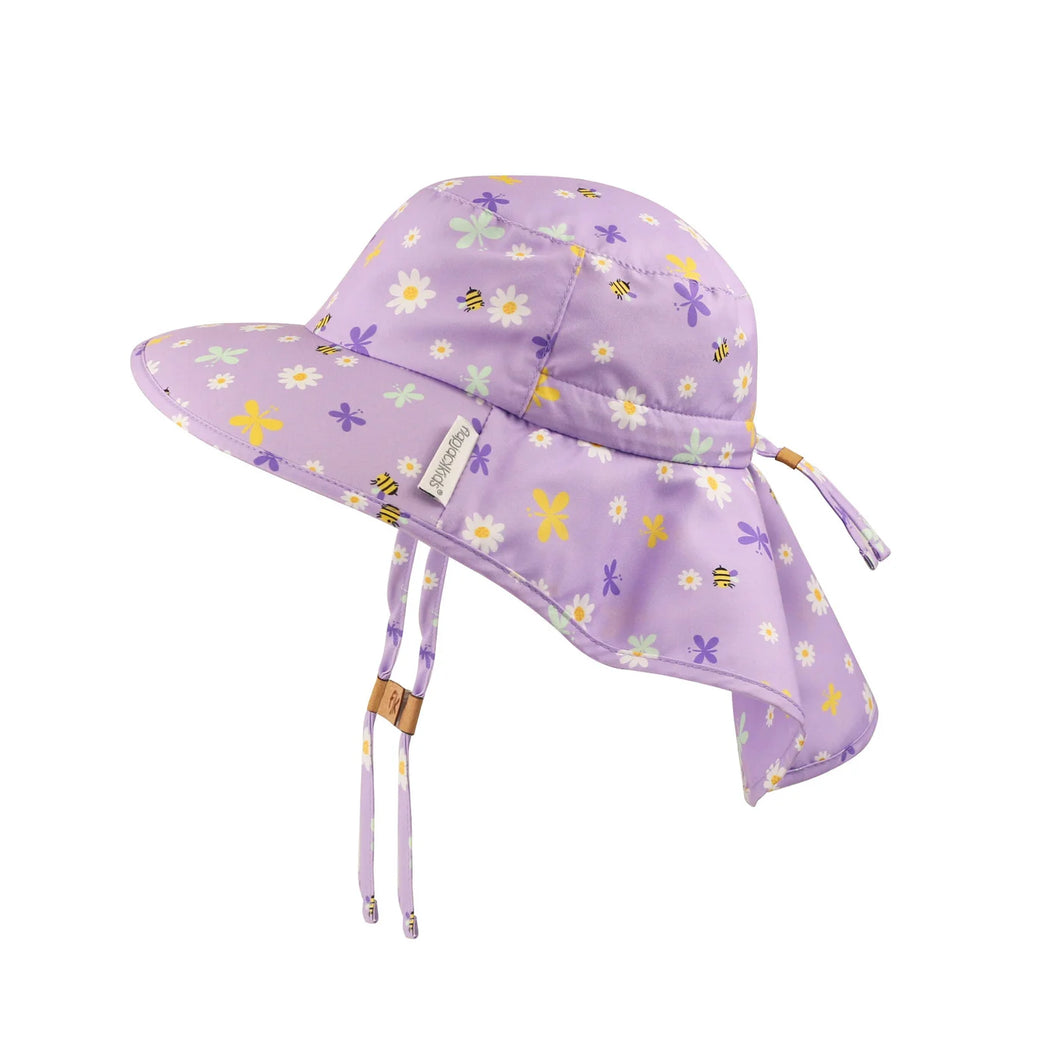 Kids' Sun Hat With Neck Cape - Daisy