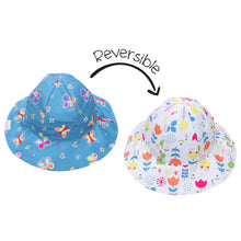 Load image into Gallery viewer, Kids/Baby UPF50+ Patterned Sun Hat - Butterfly/Floral
