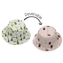 Load image into Gallery viewer, Kids/Baby UPF50+ Patterned Sun Hat - Moose/Cottage
