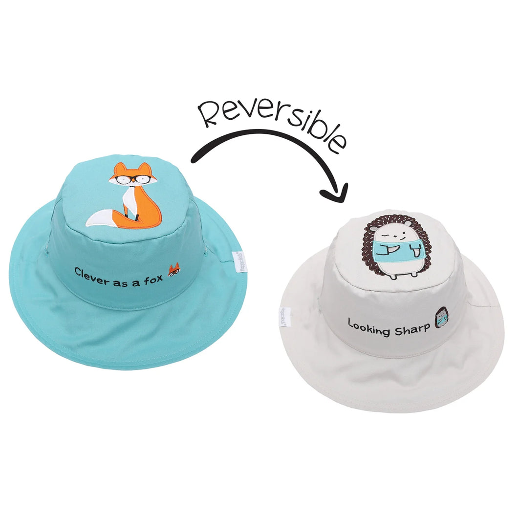 Kids/Baby UPF50+ Sun Hat - Fox/Hedgehog