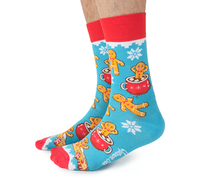 Load image into Gallery viewer, Jolly Gingerbread Socks - For Him
