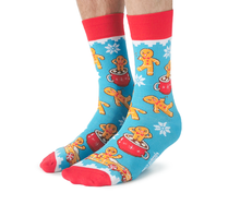 Load image into Gallery viewer, Jolly Gingerbread Socks - For Him
