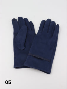 Navy Stitched Bow Touch Screen Glove