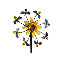 Load image into Gallery viewer, Bee and Flower Garden Stake
