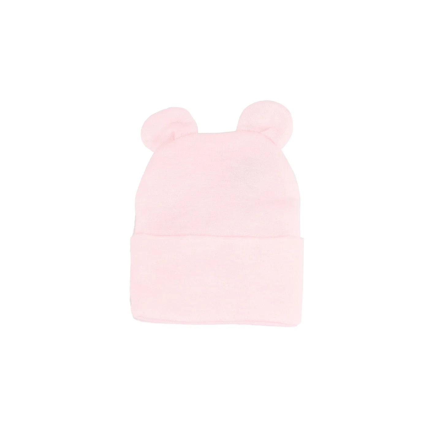 Pink Newborn Hat with Ears - Main Image