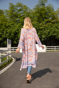 Lavender Long Kimono