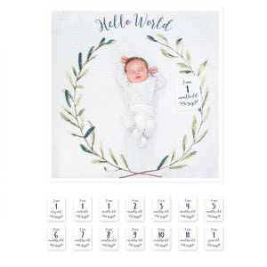 Baby's First Year Gift Set - Hello World Wreath