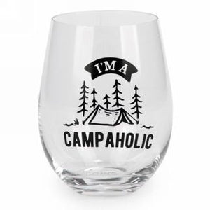 Campaholic Stemless Wine Glass