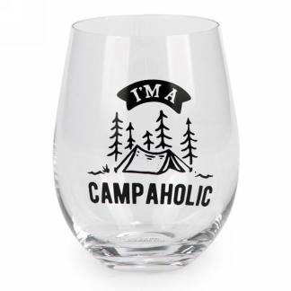 Campaholic Stemless Wine Glass