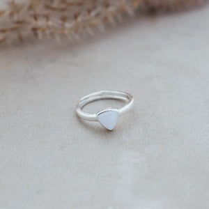 Mae Ring - silver/blue lace agate