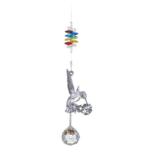 P100 Large Pewter Hummingbird Suncatcher - Chakra