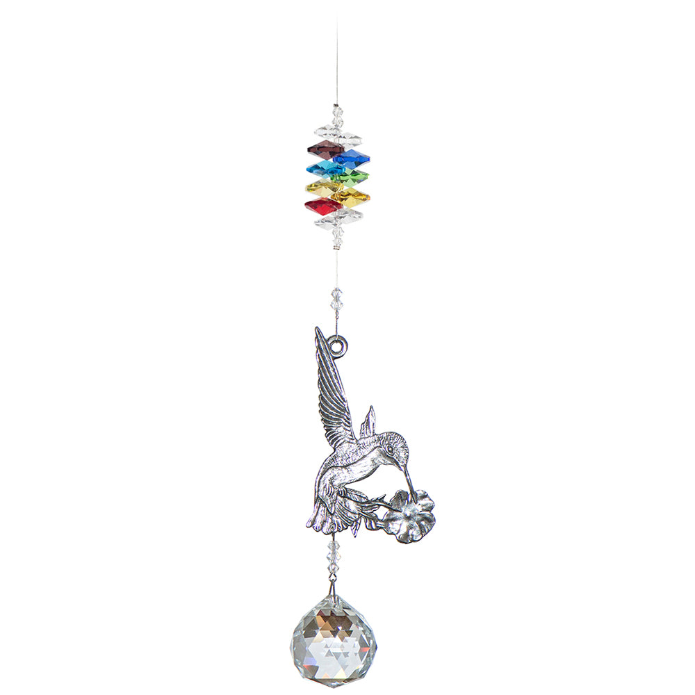 P100 Large Pewter Hummingbird Suncatcher - Chakra
