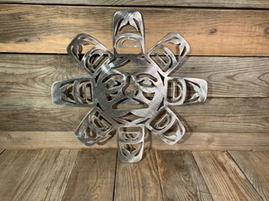 Sun Brushed Steel First Nations Wall Art