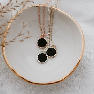 Posh Necklace - Gold/Matte Black Onyx