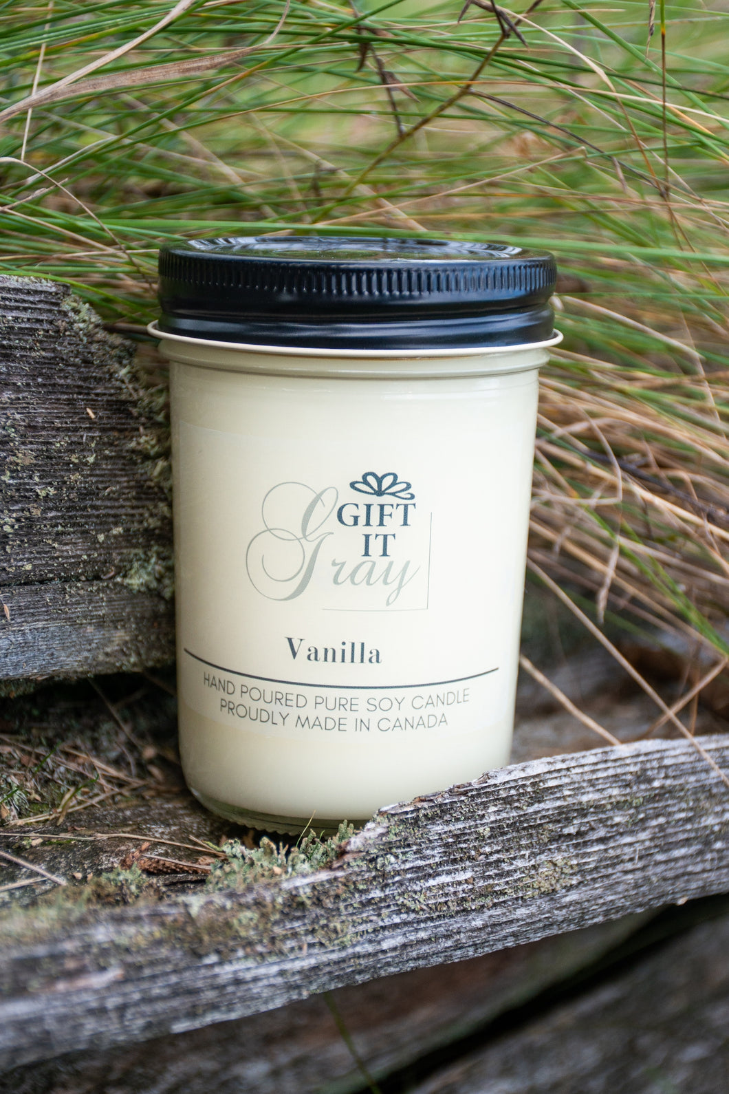 Vanilla Gift It Gray Soy Candle