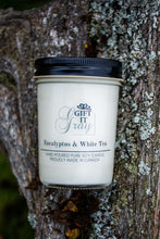 Load image into Gallery viewer, Eucalyptus &amp; White Tea Gift It Gray Soy Candle
