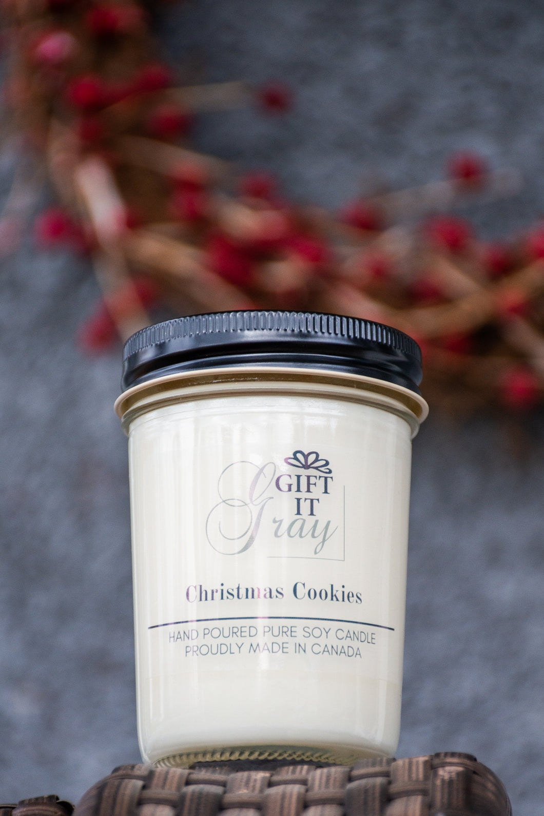 Christmas Cookies Gift It Gray Soy Candle