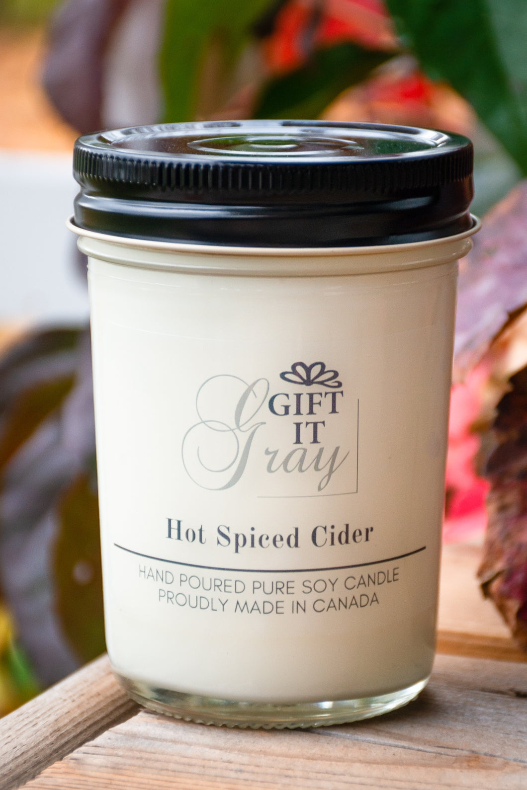 Hot Spiced Cider Gift It Gray Soy Candle