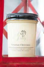 Load image into Gallery viewer, Victorian Christmas Gift It Gray Soy Candle
