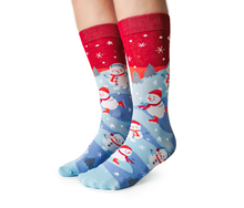 Load image into Gallery viewer, Skating Snowman Socks - For Her
