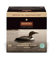 Load image into Gallery viewer, Loon Call Breakfast Blend Coffee Pods
