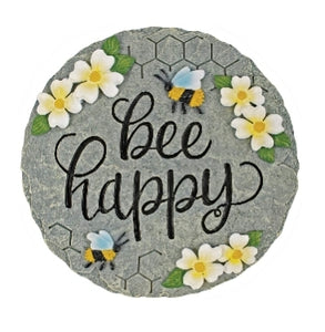 Bee Happy Garden Stone