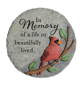 In Memory Painted Garden Stone