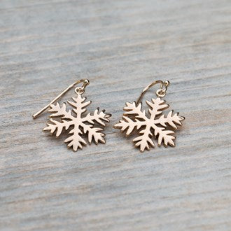 Snowflake Earrings - Gold
