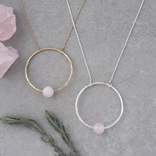 Load image into Gallery viewer, Solo Necklace - Rose Quartz Gold
