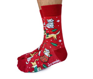 Feline Festive Socks - For Him