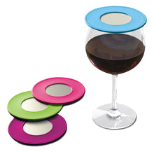 Load image into Gallery viewer, Tap&amp;Seal Drink and Ventilated Wine Drink Top Covers – 4 pack - Assorted Colours
