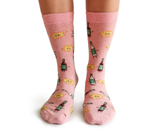 Load image into Gallery viewer, Wine &amp; Cheese Socks - For Her
