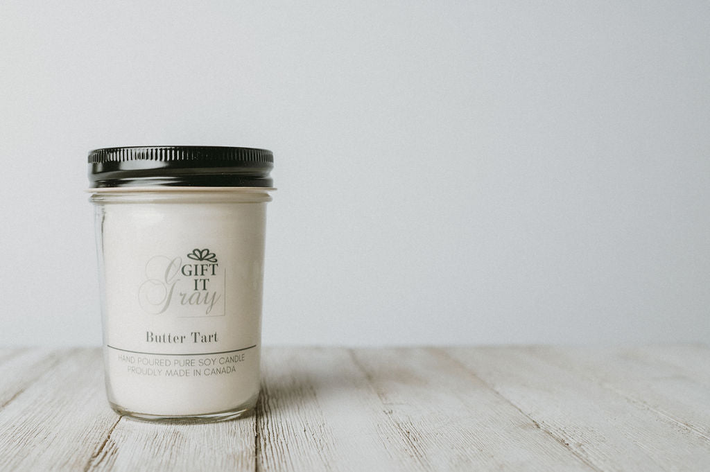 Butter Tart Gift It Gray Soy Candle