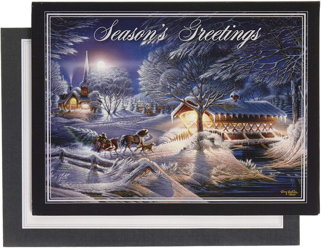Evening Frost Boxed Classic Christmas Cards