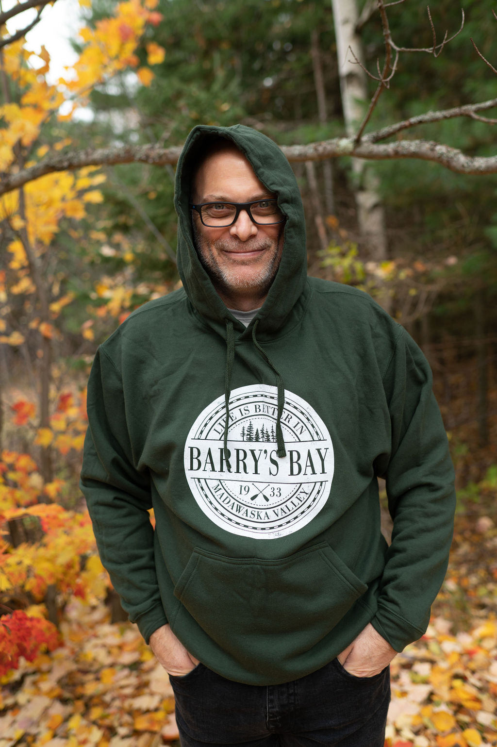 Barry's Bay Life Adult Hoodie - Forest