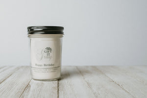 Happy Birthday Gift It Gray Soy Candle