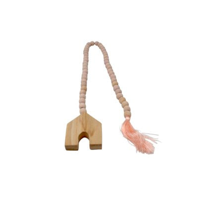 Pink Beads With House And Tassel