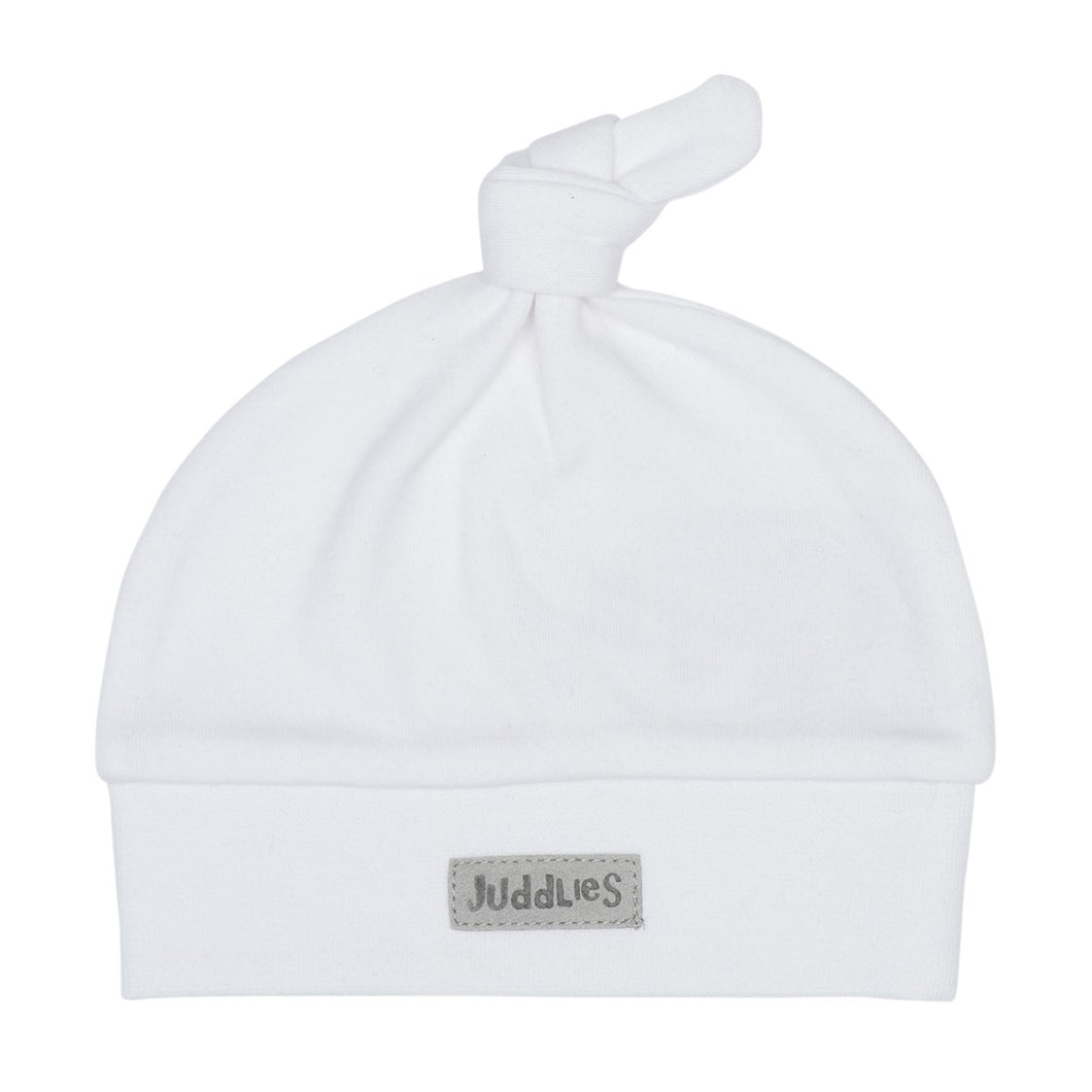 Organic Newborn Hat - White